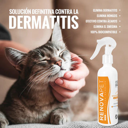 Renovapet tópico 🐶 Protege La Piel De Bacterias, Elimina Sarna y Ácaros🐕🐈